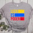 Leer Es Poder Colombian Spanish Teacher Maestra Colombia Women's Heather T-Shirt Athletic Heather