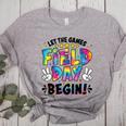 Let The Games Field Day Begin Tie Dye Adults Teacher Kids Women's Heather T-Shirt Athletic Heather