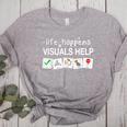 Life Happens Visuals Help Special Education Teacher Aide Women's Heather T-Shirt Athletic Heather