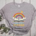 Take a Look It's In a Book Vintage Reading Teacher Rainbow Women's Heather T-Shirt Athletic Heather Take a Look It's In a Book Vintage Reading Teacher Rainbow Women's Heather T-Shirt Athletic Heather
