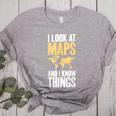I Look At Maps And i Know Things Teacher Geographer Women's Heather T-Shirt Athletic Heather I Look At Maps And i Know Things Teacher Geographer Women's Heather T-Shirt Athletic Heather