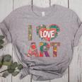 I Love Art Artist Painter Colorful Painting Art Teacher Women's Heather T-Shirt Athletic Heather