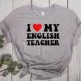 I Love My English Teacher Heart English Language Teachers For Men Women Kids Women's Heather T-Shirt Athletic Heather I Love My English Teacher Heart English Language Teachers For Men Women Kids Women's Heather T-Shirt Athletic Heather