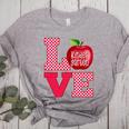 Love Kindergarten Cute Apple School Teacher Women's Heather T-Shirt Athletic Heather Love Kindergarten Cute Apple School Teacher Women's Heather T-Shirt Athletic Heather