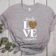 Love Leopard Print Teacher Cheetah School Inspire Teach Women's Heather T-Shirt Athletic Heather Love Leopard Print Teacher Cheetah School Inspire Teach Women's Heather T-Shirt Athletic Heather