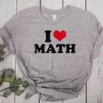 I Love Math Teacher Women's Heather T-Shirt Athletic Heather I Love Math Teacher Women's Heather T-Shirt Athletic Heather