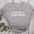 I Love Public Education School Student And Teacher Women's Heather T-Shirt Athletic Heather I Love Public Education School Student And Teacher Women's Heather T-Shirt Athletic Heather