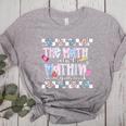 The Math Aint Mathin Meme Show Your Work Floral Math Teacher Women's Heather T-Shirt Athletic Heather