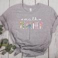 Math Teacher Cute Floral Women's Heather T-Shirt Athletic Heather Math Teacher Cute Floral Women's Heather T-Shirt Athletic Heather