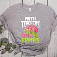 Math Teachers Love Brains Zombie Teacher School Halloween Women's Heather T-Shirt Athletic Heather