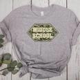 Middle School Camo Retro Back To School Teachers Women's Heather T-Shirt Athletic Heather