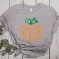 Music Notes Pumpkin Music Teacher Halloween Women's Heather T-Shirt Athletic Heather