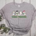 Music Teacher Christmas Holiday Wnter Music Instructor Women's Heather T-Shirt Athletic Heather