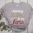 Music Teacher Teaching Music Is My Forte For Music Lovers Women's Heather T-Shirt Athletic Heather Music Teacher Teaching Music Is My Forte For Music Lovers Women's Heather T-Shirt Athletic Heather