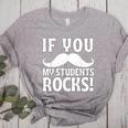 If You Mustache My Students Rock Teacher Mustache Women's Heather T-Shirt Athletic Heather If You Mustache My Students Rock Teacher Mustache Women's Heather T-Shirt Athletic Heather