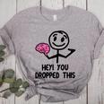 Nerdy Hey You Dropped This Brain Math Teacher Women's Heather T-Shirt Athletic Heather Nerdy Hey You Dropped This Brain Math Teacher Women's Heather T-Shirt Athletic Heather