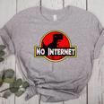 Nerdy No Internet Dinosaur Computer Science Teacher Women's Heather T-Shirt Athletic Heather Nerdy No Internet Dinosaur Computer Science Teacher Women's Heather T-Shirt Athletic Heather
