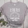 No More Tacos Punctuation Matters Taco English Teacher Women's Heather T-Shirt Athletic Heather