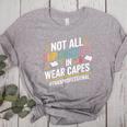 Not All Super Heroes Wear Capes Paraprofessional Teacher Women's Heather T-Shirt Athletic Heather