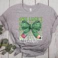 One Lucky Teacher Coquette Bow St Patricks Day Teacher Women's Heather T-Shirt Athletic Heather
