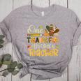 One Thankful 4th Grade Teacher Turkey Leopard Thanksgiving Women's Heather T-Shirt Athletic Heather One Thankful 4th Grade Teacher Turkey Leopard Thanksgiving Women's Heather T-Shirt Athletic Heather