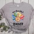 One Thankful Teacher Turkey Pencil Thanksgiving Teachers Women's Heather T-Shirt Athletic Heather One Thankful Teacher Turkey Pencil Thanksgiving Teachers Women's Heather T-Shirt Athletic Heather