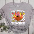 One Thankful Teacher Turkey Thanksgiving Teaching Women's Heather T-Shirt Athletic Heather One Thankful Teacher Turkey Thanksgiving Teaching Women's Heather T-Shirt Athletic Heather