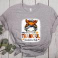 One Thankful Teacher's Aide Messy Bun Thanksgiving Fall Women's Heather T-Shirt Athletic Heather One Thankful Teacher's Aide Messy Bun Thanksgiving Fall Women's Heather T-Shirt Athletic Heather
