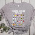 Hispanic Flags Alphabet Hearts Latin Heritage For Teacher Women's Heather T-Shirt Athletic Heather