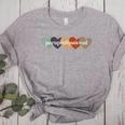 Paraprofessional Teacher Hearts Back To School Teach Rainbow Men Women Kids Women's Heather T-Shirt Athletic Heather