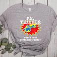 PE Physical Education Teacher Superhero Power School Women's Heather T-Shirt Athletic Heather PE Physical Education Teacher Superhero Power School Women's Heather T-Shirt Athletic Heather
