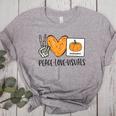 Peace Love Visuals Sped Teacher Pumpkin Skeleton Halloween Women's Heather T-Shirt Athletic Heather Peace Love Visuals Sped Teacher Pumpkin Skeleton Halloween Women's Heather T-Shirt Athletic Heather