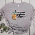 Phonemes Graphemes And Caffeine Coffee Teacher Appreciation Women's Heather T-Shirt Athletic Heather Phonemes Graphemes And Caffeine Coffee Teacher Appreciation Women's Heather T-Shirt Athletic Heather