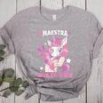 Pink Unicorn Spanish Teacher Regalos Para Bilingue Teacher Women's Heather T-Shirt Athletic Heather