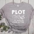 Plot It Builds Character Book Reading Teacher Women's Heather T-Shirt Athletic Heather Plot It Builds Character Book Reading Teacher Women's Heather T-Shirt Athletic Heather