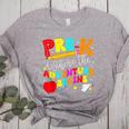 Pre-k Where The Adventure Begins First Day Of Prek Teacher Women's Heather T-Shirt Athletic Heather Pre-k Where The Adventure Begins First Day Of Prek Teacher Women's Heather T-Shirt Athletic Heather
