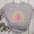 Pre-K Preschool Kindergarten Future Teacher Rainbow Women's Heather T-Shirt Athletic Heather