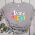 Pre-k Team Pencil Teacher Student Back To School Girls Women's Heather T-Shirt Athletic Heather