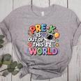 Pre-K Is Out Of This World Space Planets Teacher Women's Heather T-Shirt Athletic Heather Pre-K Is Out Of This World Space Planets Teacher Women's Heather T-Shirt Athletic Heather