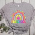 Preschool Rainbow Girls Boys Kids Teacher Back To School Women's Heather T-Shirt Athletic Heather