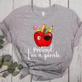 Pretend I'm A Pirate Teacher Apple Talk Like A Pirate Day Men Women Kids Women's Heather T-Shirt Athletic Heather