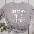 Pretend I'm A Teacher Costume Halloween Simple Adult Kid Women's Heather T-Shirt Athletic Heather