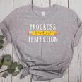 Progress Over Perfection Motivational Teacher Tee Women's Heather T-Shirt Athletic Heather Progress Over Perfection Motivational Teacher Tee Women's Heather T-Shirt Athletic Heather
