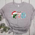 PTO Santa Hat Reindeer Parent Teacher Organization Christmas Women's Heather T-Shirt Athletic Heather
