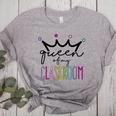 Queen Of My Classroom Colorful Teacher For Men Women Women's Heather T-Shirt Athletic Heather Queen Of My Classroom Colorful Teacher For Men Women Women's Heather T-Shirt Athletic Heather