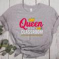 Queen Of The Classroom Teacher Women's Heather T-Shirt Athletic Heather