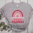 Rainbow Homeschool Mom Teacher I Go To School In My Pajamas Women's Heather T-Shirt Athletic Heather Rainbow Homeschool Mom Teacher I Go To School In My Pajamas Women's Heather T-Shirt Athletic Heather