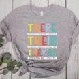 There Their They’Re Grammar Joke For English Teacher Student Women's Heather T-Shirt Athletic Heather