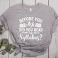 Did You Read The Syllabus Shirt Teacher Men Women Women's Heather T-Shirt Athletic Heather Did You Read The Syllabus Shirt Teacher Men Women Women's Heather T-Shirt Athletic Heather