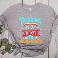 Reading Adventure Library Student Teacher Book Women's Heather T-Shirt Athletic Heather Reading Adventure Library Student Teacher Book Women's Heather T-Shirt Athletic Heather